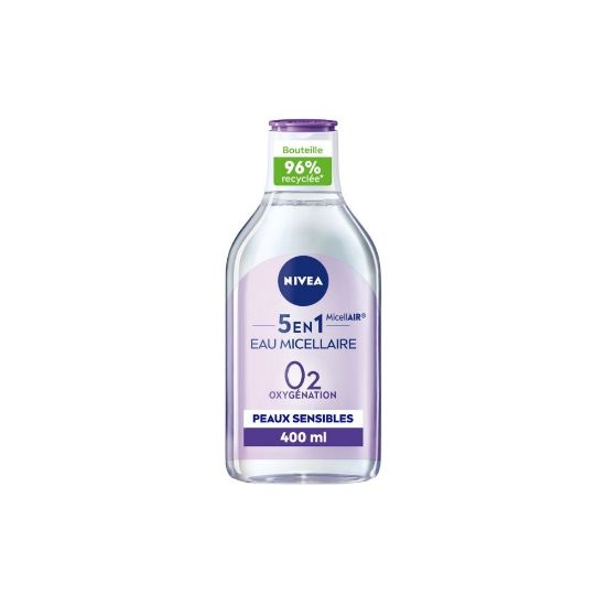 Image de Eau démaquillante micellaire peaux sensibles Nivea MicellAIR O2, 400mL