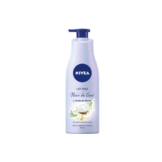 Image de Lait-huile corps hydratant Monoï et Noix de Coco Nivea, 250mL