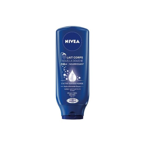 Image de Lait corps sous la douche nourrissant Huile d'amande douce Nivea, 250mL