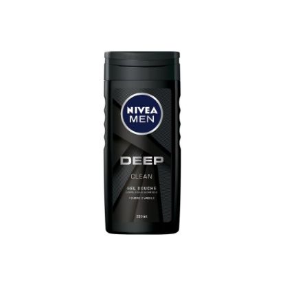 Image de Gel douche 3en1 visage corps et cheveux Nivea Men DEEP, 250mL