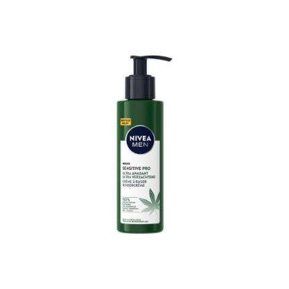 Image de Crème à raser homme Ultra apaisante Nivea Men SENSITIVE PRO à l'huile de chanvre BIO, 200mL