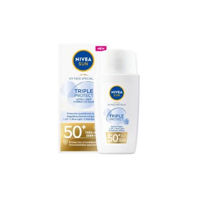 Fluide solaire visage triple action FPS50+ Nivea PROTECTION SUN VISAGE, 40mL