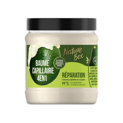 Image de Masque Réparation 4en1 Cheveux abimés et cassants à l'huile d'avocat Nature Box, 300mL