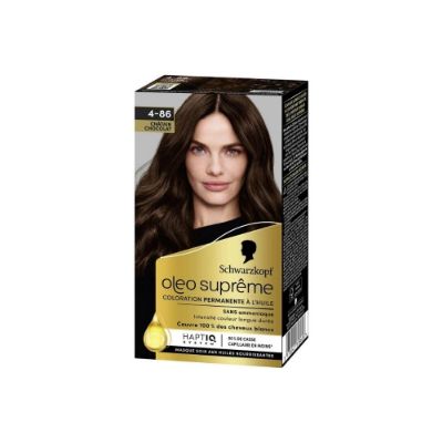 Schwarzkopf Oleo Suprême Coloration à l’huile Permanente 4-86 Châtain 
Chocolat