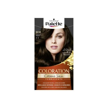 Image de Schwarzkopf Palette Coloration permanente Crème Soin 800 Châtain Foncé