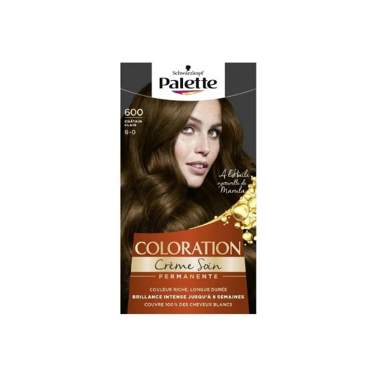 Image de Schwarzkopf Palette Coloration permanente Crème Soin 600 Châtain Clair