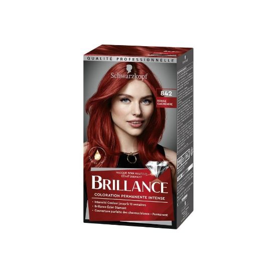 Image de Schwarzkopf Brillance coloration permanate intense, Rouge Cachemire 842