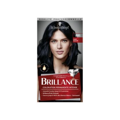 Image de Schwarzkopf Brillance coloration permanate intense, Noir Bleuté 891