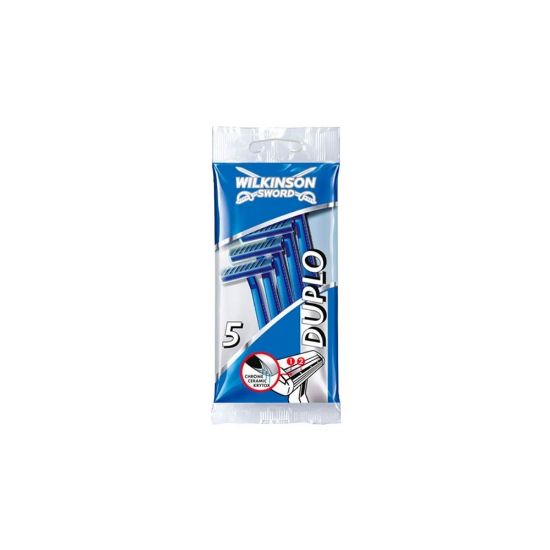 Image de Rasoirs jetables homme 2 lames Wilkinson Duplo, 5 rasoirs