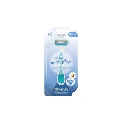 Image de Rasoirs jetables femme 5 lames sérum hydratant Wilkinson My Intuition Hydro Silk, 3 rasoirs