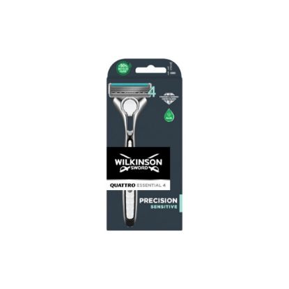 Image de Rasoir homme 4 lames Wilkinson Quattto Essential 4 Sensitive, 1 rasoir + 1 lame