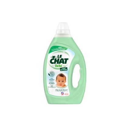 Image de Lessive liquide bébé à l'aloé vera Le Chat 1,5l, 30 lavages