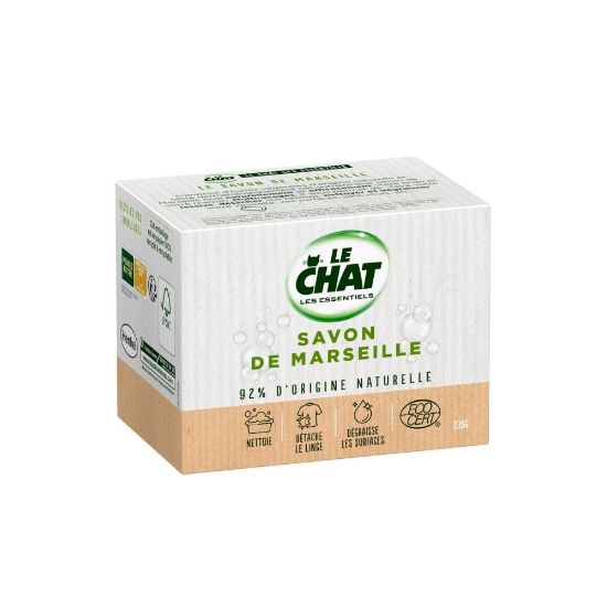 Image de Savon de Marseille Le Chat Les Essentiels, 335g