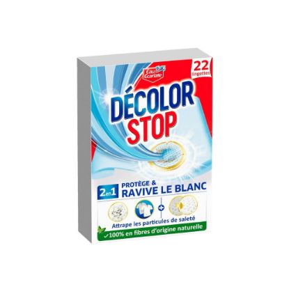 Picture of Lingette Anti-Décoloration 2en1 Protège & Ravive Le Blanc Décolor Stop Eau Ecarlate, 22 lingettes