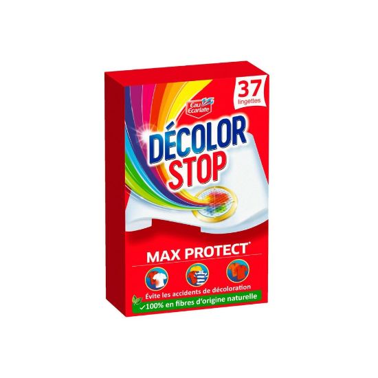 Image de Lingette Anti-Décoloration Max Protect Décolor Stop Eau Ecarlate, 37 lingettes