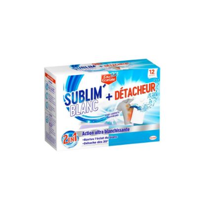 Image de Détacheur 2en1 spécial blanc Eau Ecarlate, 12 sachets de 30g