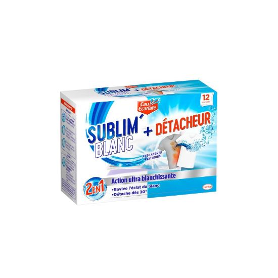 Picture of Détacheur 2en1 spécial blanc Eau Ecarlate, 12 sachets de 30g