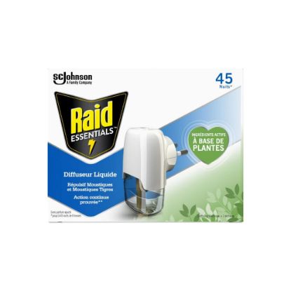 Image de Diffuseur Électrique Liquide Anti-Moustique + Recharge À Base De Plantes Raid, 1 diffuseur 45 nuits, 32mL