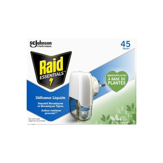 Picture of Diffuseur Électrique Liquide Anti-Moustique + Recharge À Base De Plantes Raid, 1 diffuseur 45 nuits, 32mL