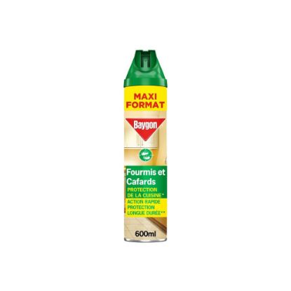 Image de Spray Anti-Rampants Fourmis Et Cafards Protection De La Cuisine Action Rapide Protection Longue Durée Baygon, Maxi format 600mL