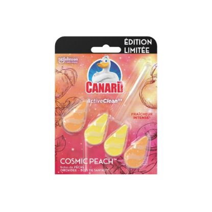 Image de Bloc WC Active Clean Edition limitée Cosmis Peach Canard, 1 bloc de 40g