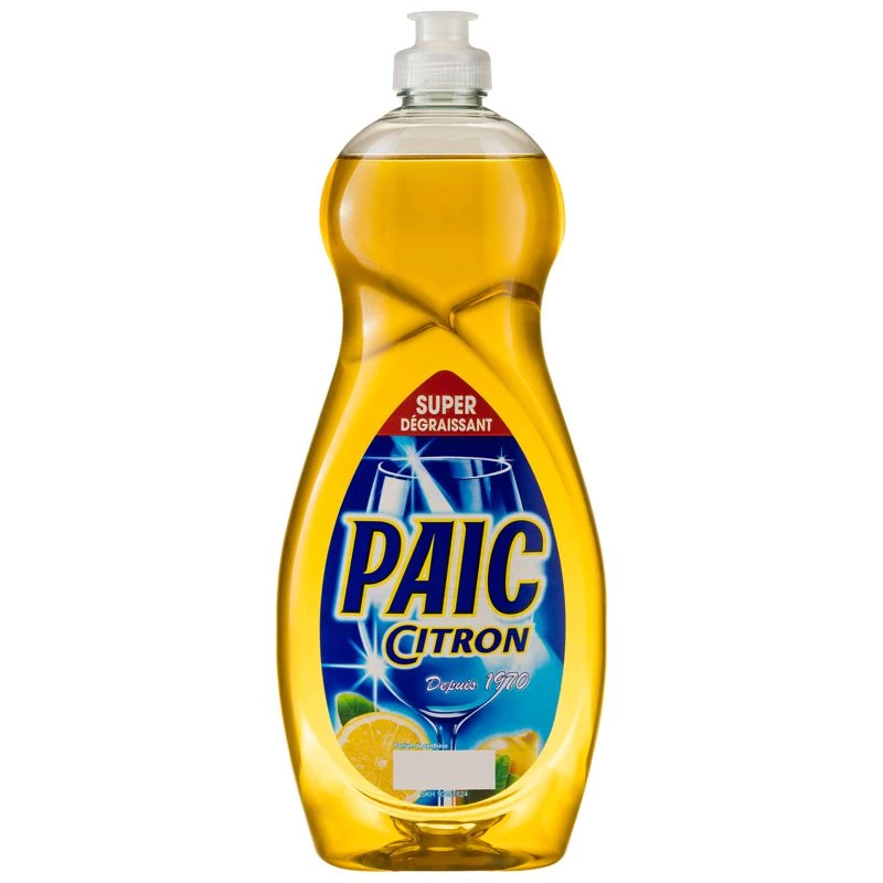Liquide vaisselle PAIC Citron 3 EN 1 Hygiène 750ML disponible et