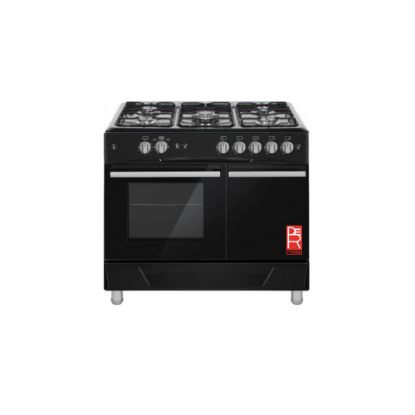 Cuisinière 50x60cm 4 feux gaz + four gaz 9050W - Kryster K56G4KBK1 - noir    - Shopping et Courses en ligne, livrés à domicile ou au bureau,  7j/7 à la Réunion