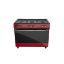 Picture of Cuisinière 5 feux gaz + four électrique géant DeRosso DR-9060EFGW1-R - rouge