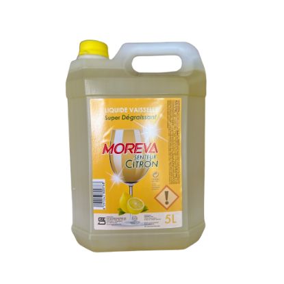 Liquide vaisselle super dégraissant 5L Citron MOREVA