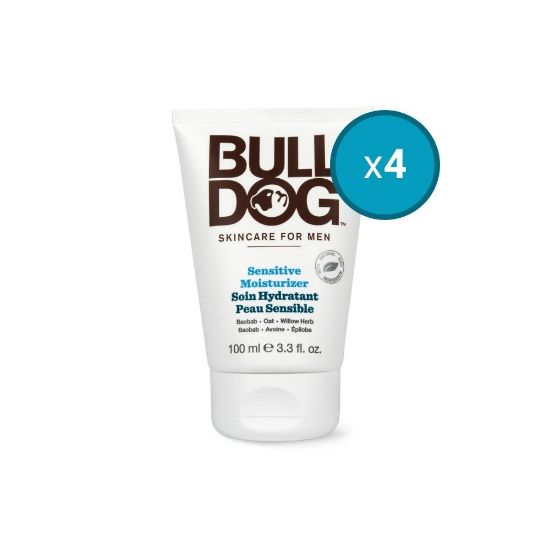 Image de 4x Soin hydratant visage homme peaux sensibles Bulldog Original, 100mL