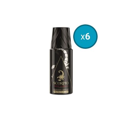 Image de 6x Déodorant spray homme Scorpio Noir Absolu, 150mL