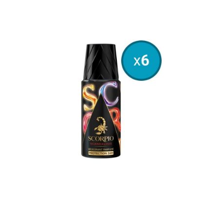 Image de 6x Déodorant spray homme Scorpio Scandalous, 150mL