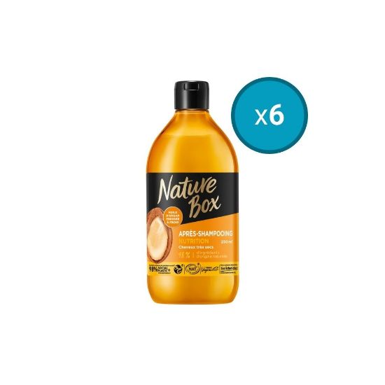 Picture of 6x Après-Shampoing Nutrition à l'huile d'argan Cheveux très secs Nature Box, 250mL
