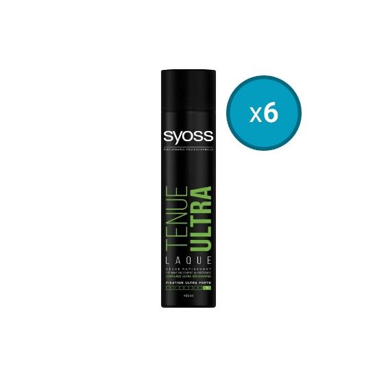 Picture of 6x Spray Coiffant Laque Tenue Ultra Syoss, 400mL