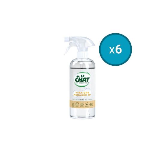 Image de 6x Vinaigre ménager 14° Le Chat Les Essentiels, 1L