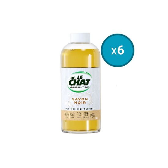 Image de 6x Savon noir Le Chat Les Essentiels, 750mL
