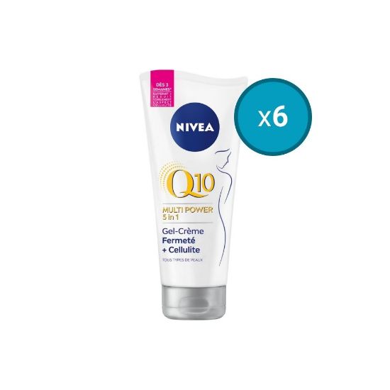 Picture of 6x Gel crème corps Nivea Q10 Fermeté Cellulite Vitamines E, 200mL
