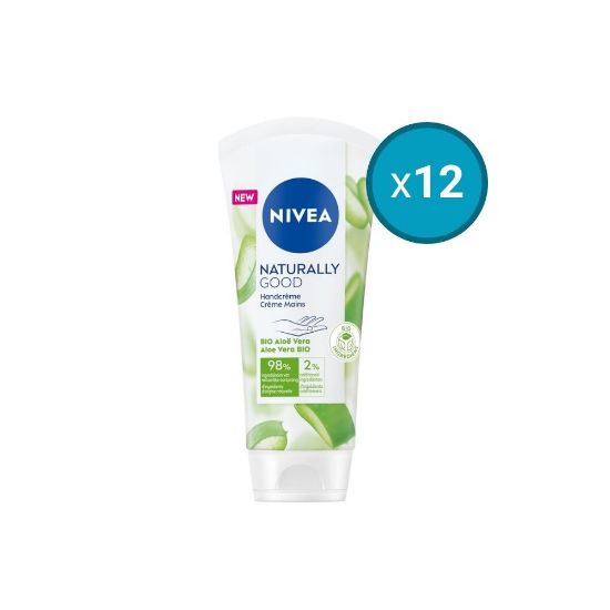 Picture of 12x Crème mains hydratanteà l'Aloe Vera Nivea NATURALLY GOOD, 75mL