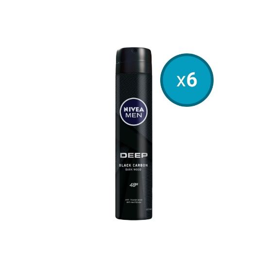 Picture of 6x Déodorant spray homme Anti-transpirant 48H Nivea Men DEEP, 200mL
