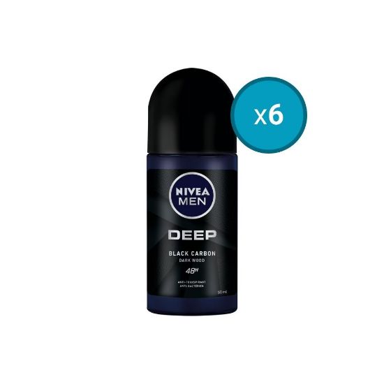 Picture of 6x Déodorant bille homme Anti-transpirant48H Nivea Men DEEP, 50mL