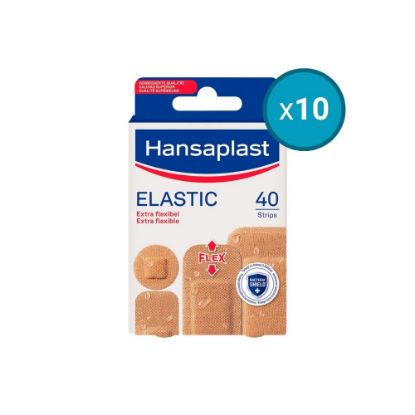 Image de 10x Pansements Elastic 4 tailles Hansaplast, 40 pansements
