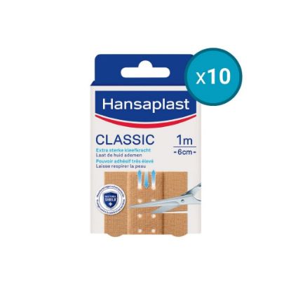 Picture of 10x Pansements Extra Résistant Hansaplast, 10 bandes de 10x6cm à découper