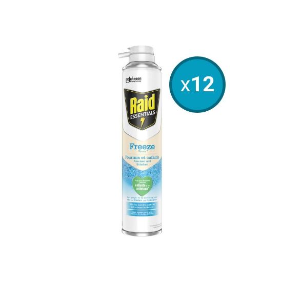 Image de 12x Spray Anti-Rampants Fourmis Et Cafards Freeze Raid, 350mL