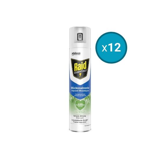 Image de 12x Répulsif Anti-Moustique À Base De Plante Action Rapide Raid, 350mL