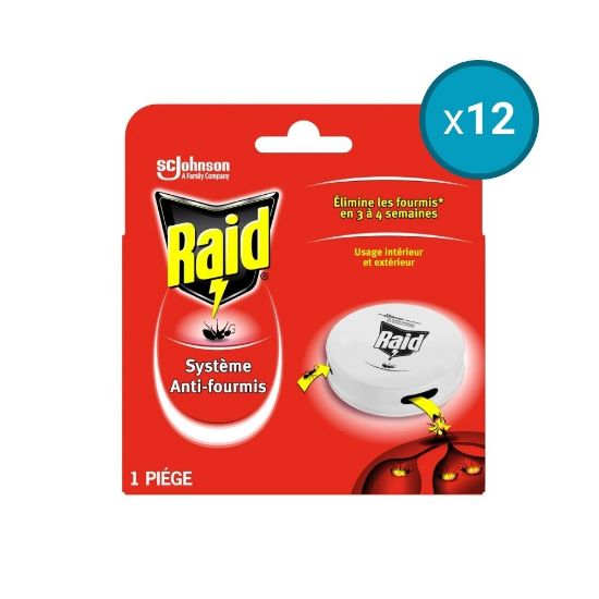 Picture of 12x Piège Anti-Fourmis Usage Intérieur Et Extérieur Raid, 1 piège