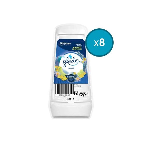 Picture of 8x Gel Désodorisant Senteur Marine Infusé Aux Huiles Essentielles Glade, 150g
