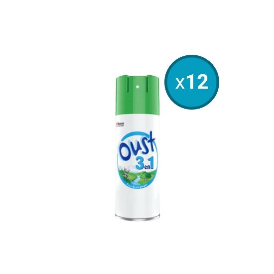 Image de 12x Spray désodorisant Oust 3en1, 400mL