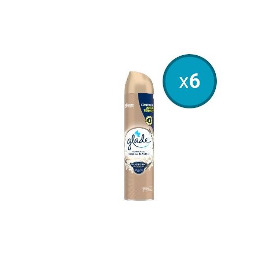 Picture of 6x Spray Désodorisant Senteur Fleur de Vanille Romantique Infusé Aux Huiles Essentielles Glade, 300mL