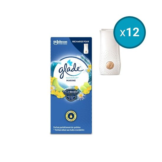12x Recharge pour diffuseur désodorisant Touch & Fresh Senteur Marine ...
