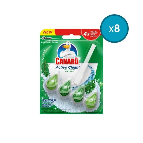 Picture of 8x Bloc WC Active Clean Fraîcheur Pin Canard, 1 bloc de 40g